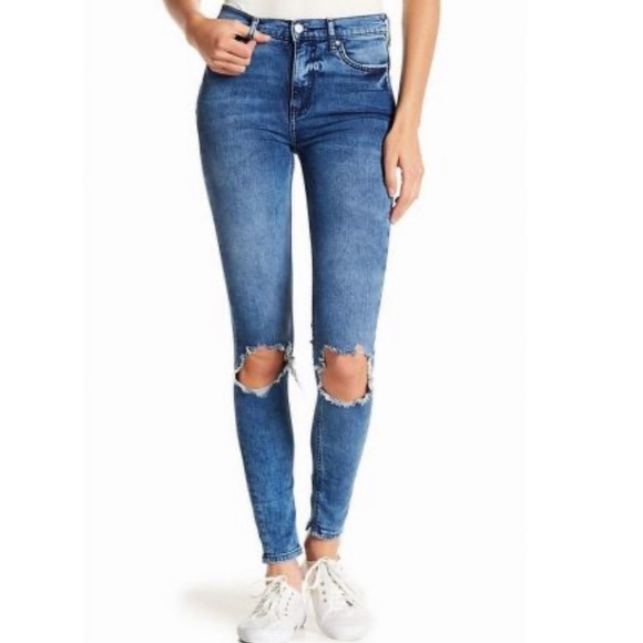 Free People Denim - Free People Skinny Ripped Jeans